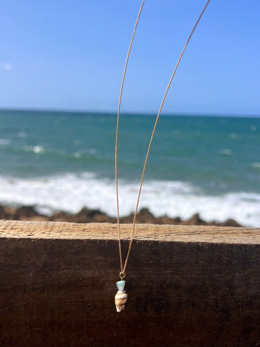Conch Larimar Necklace