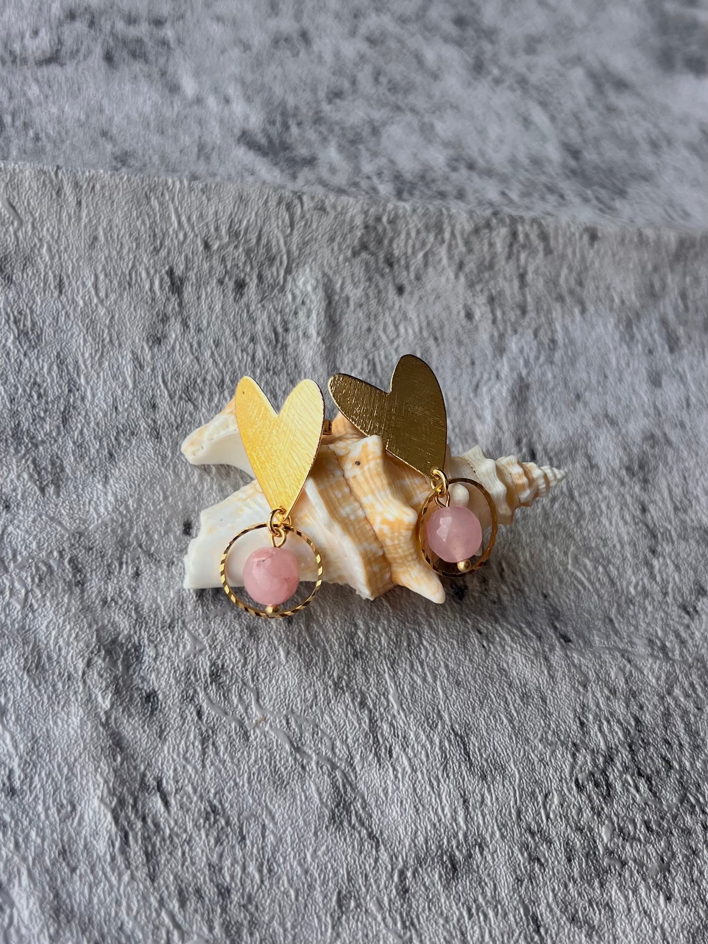 Heart Rose Earrings