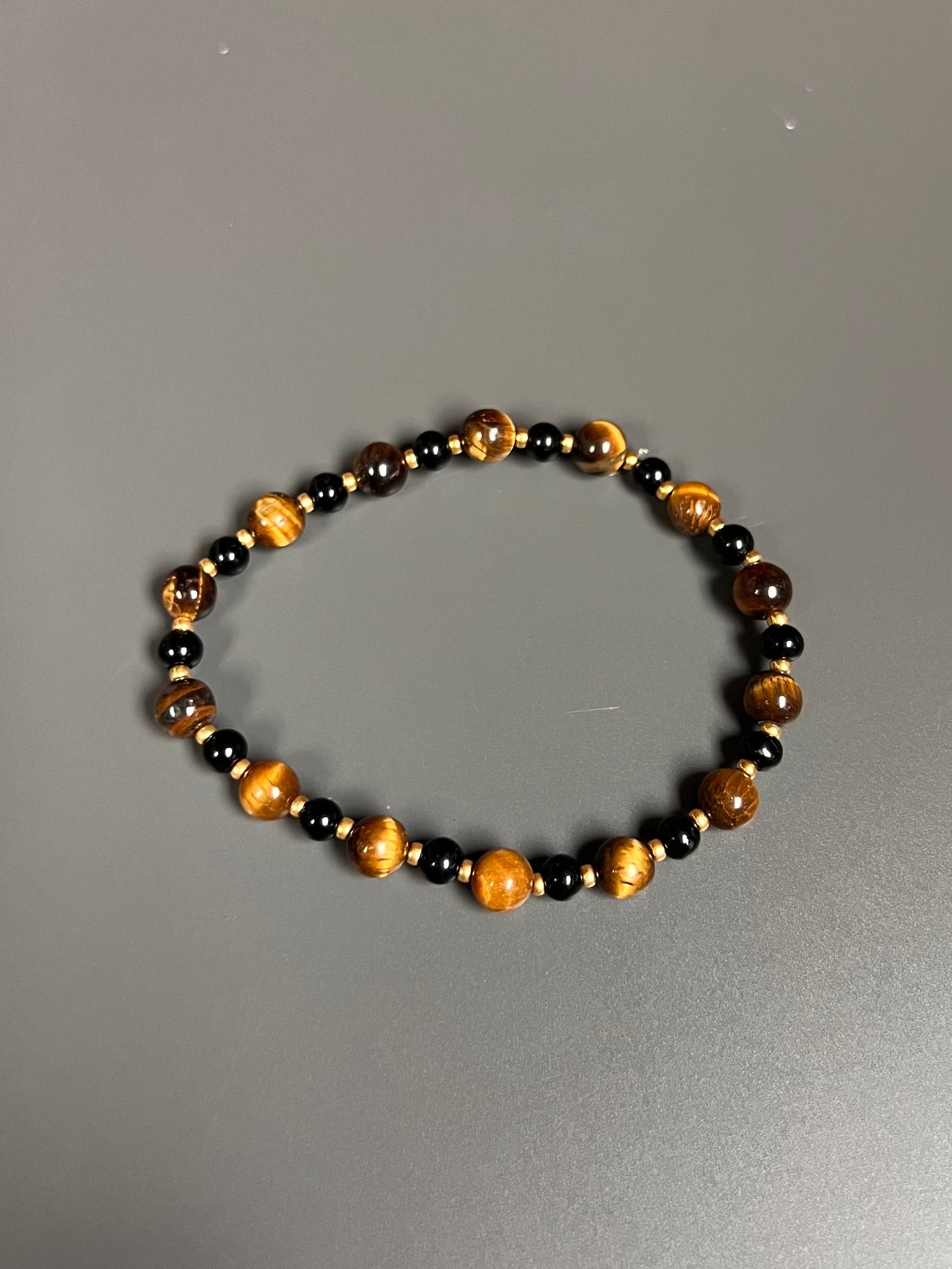 Onyx Tiger Eye Elastic Bracelet