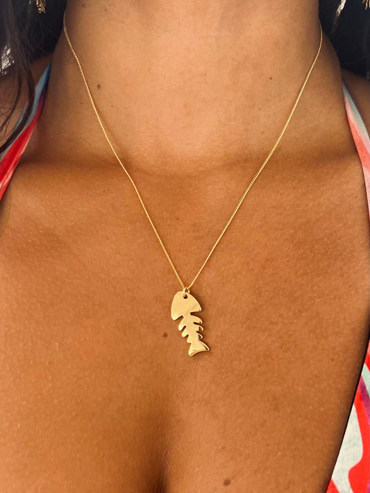 Fish Skeleton Necklace
