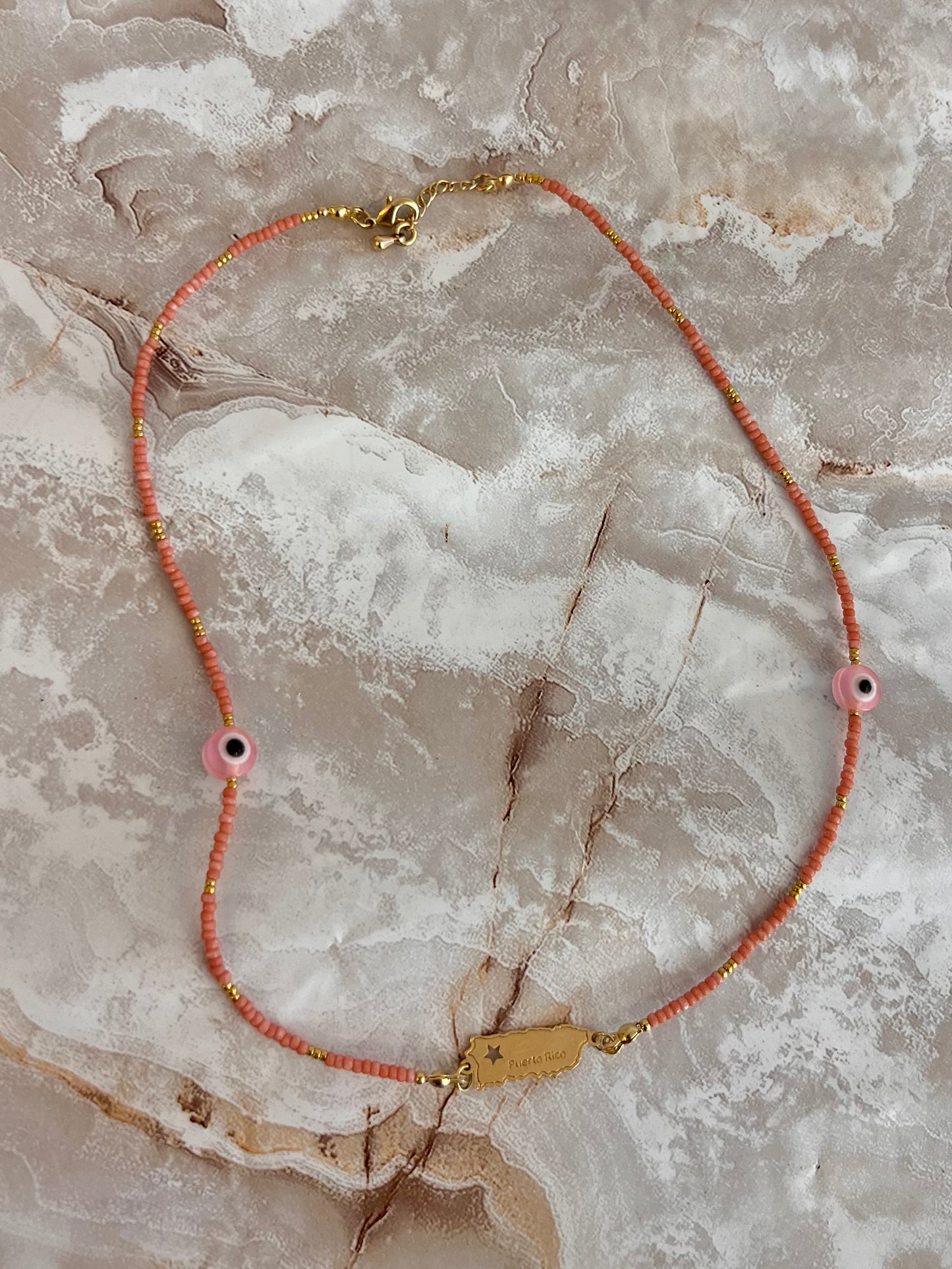 PR Pink Eye Necklace