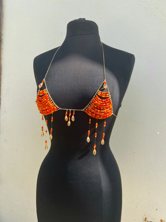 Atardecer Beaded Bra
