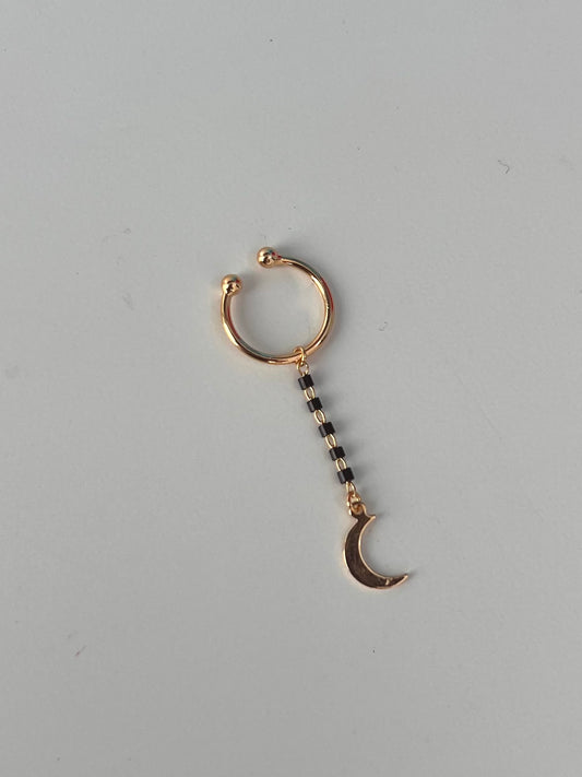 Moon Black Chain Cuff