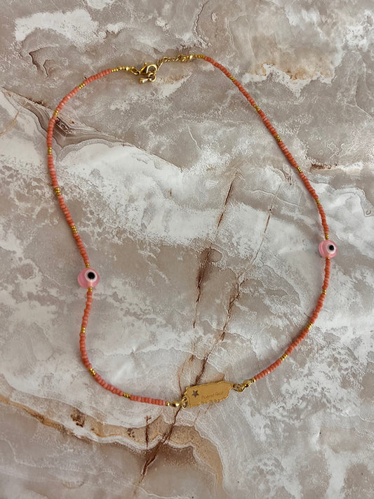 PR Pink Eye Necklace