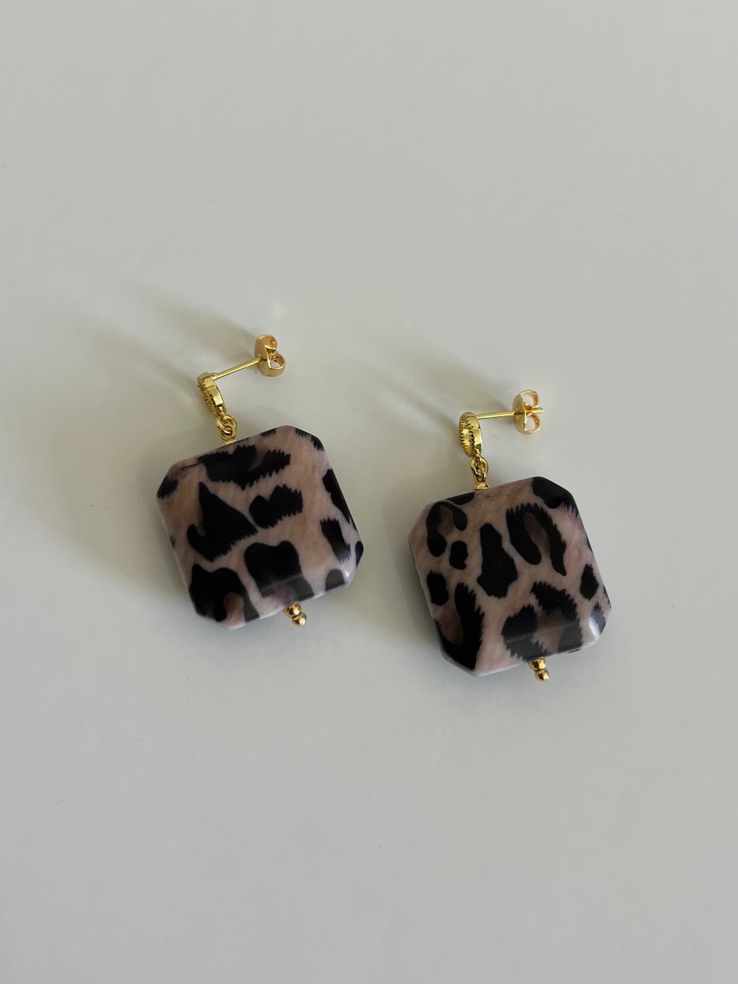 Leopardo Square Earrings