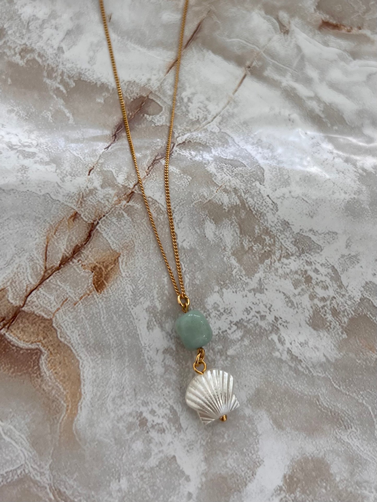 Seashell Mint Necklace