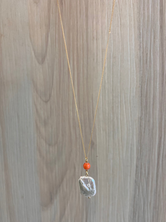 Freshwater Peach Necklace