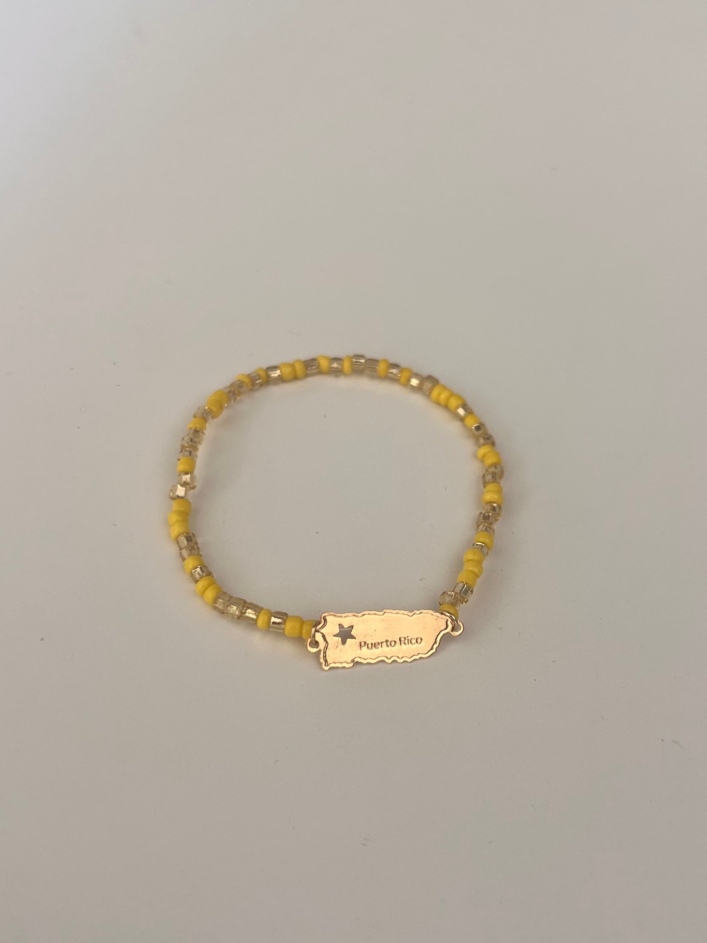 PR Yellow Elastic Bracelet