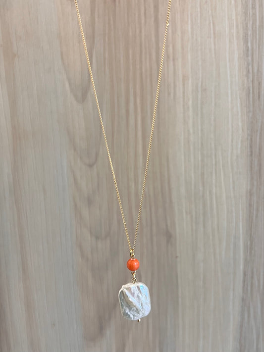Freshwater Peach Necklace