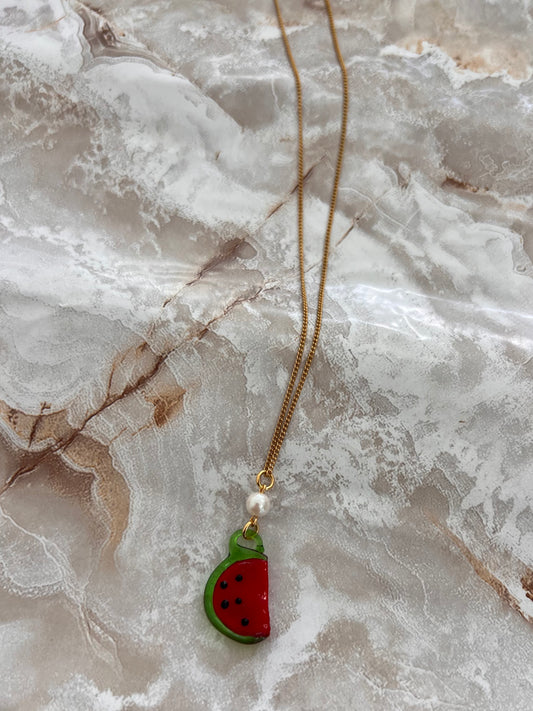 Melon Pearl Necklace