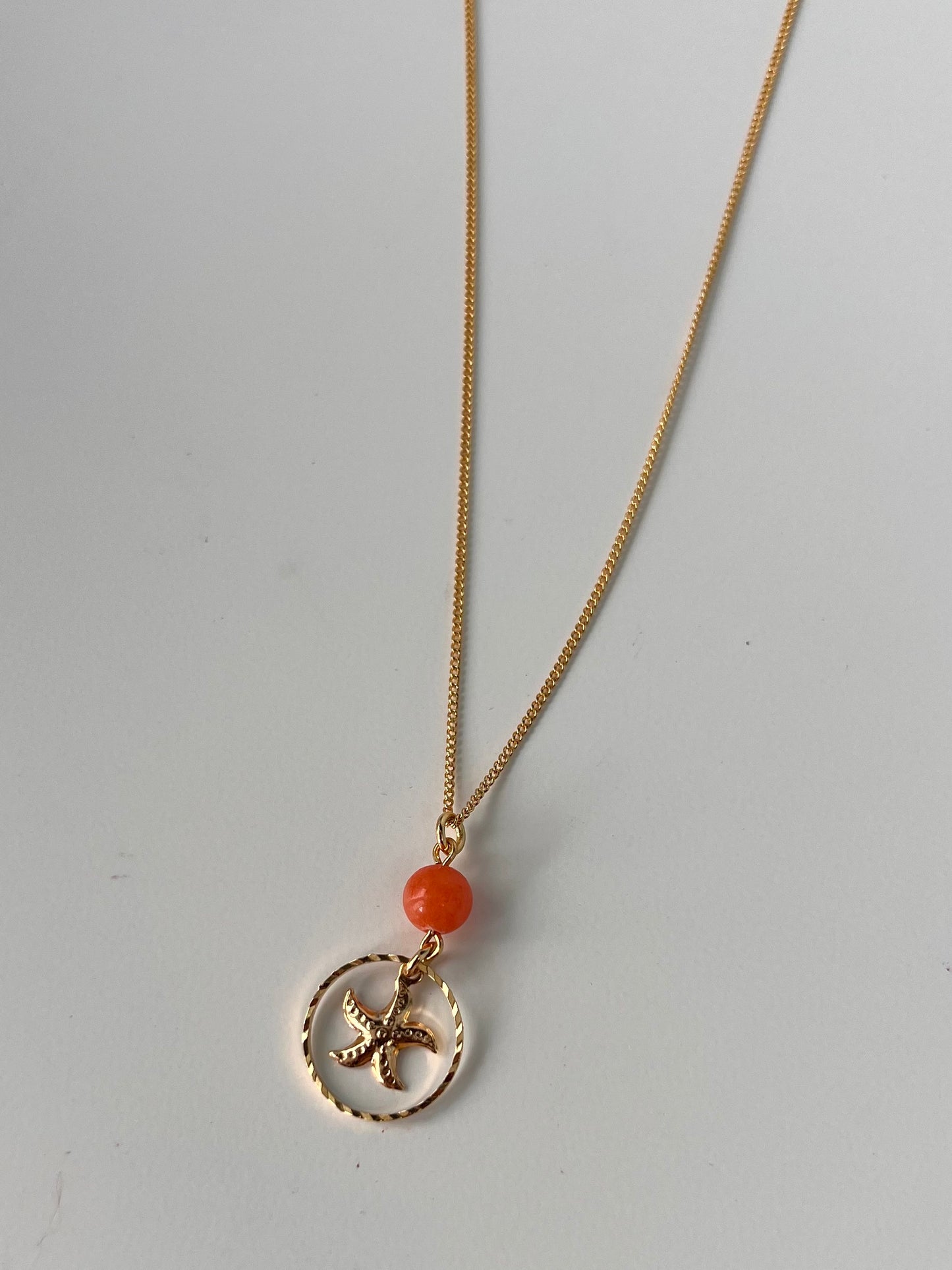 Starfish Orange Necklace
