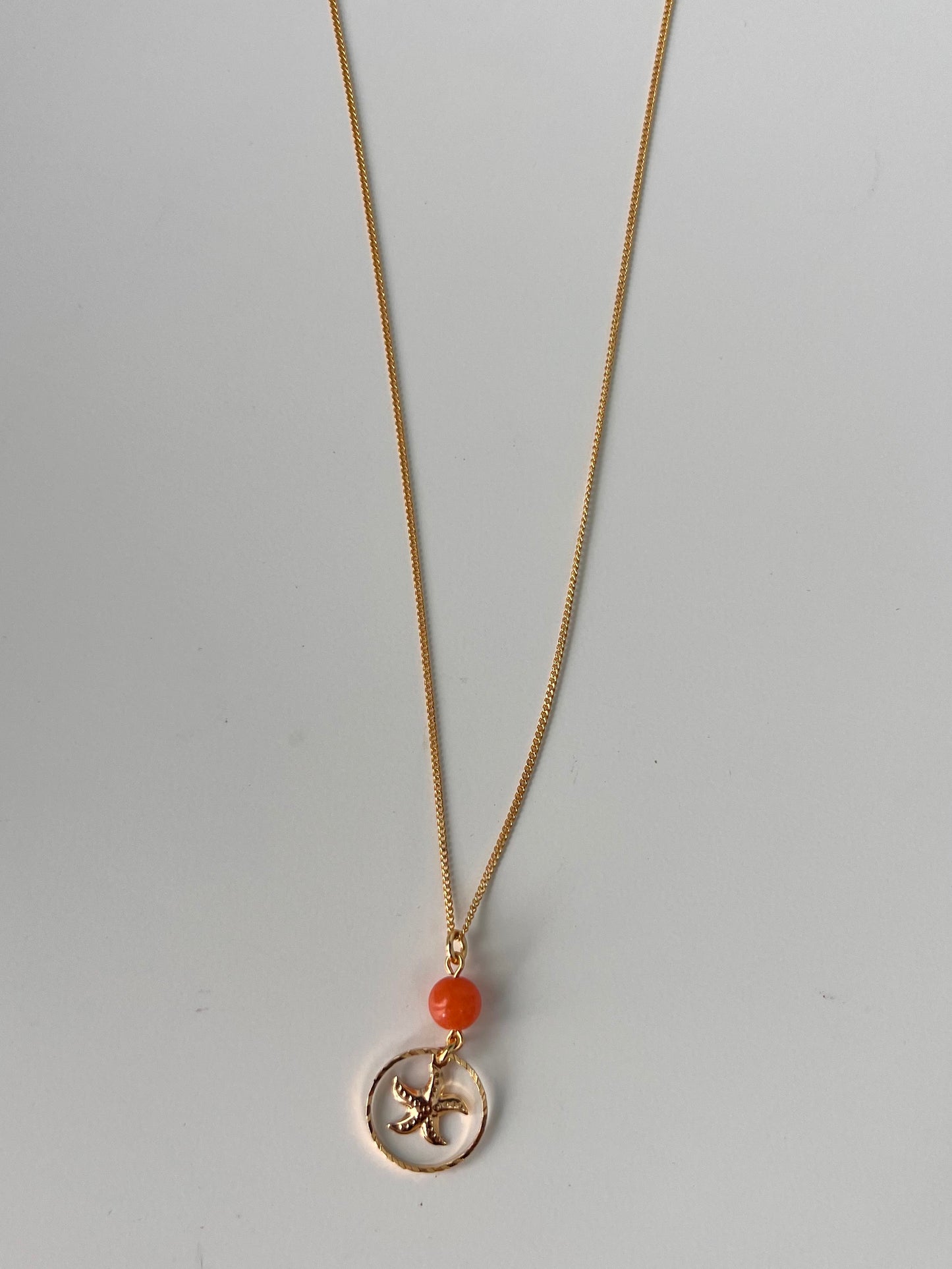 Starfish Orange Necklace