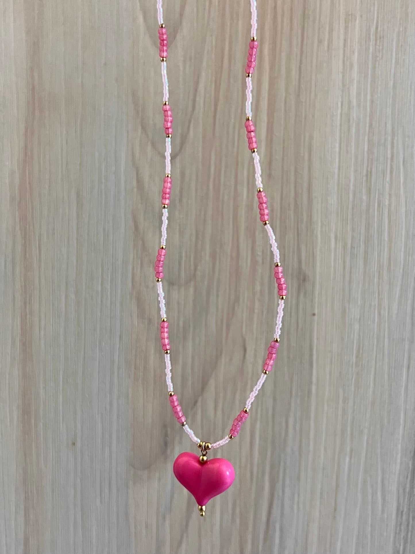 Pink Heart Necklace