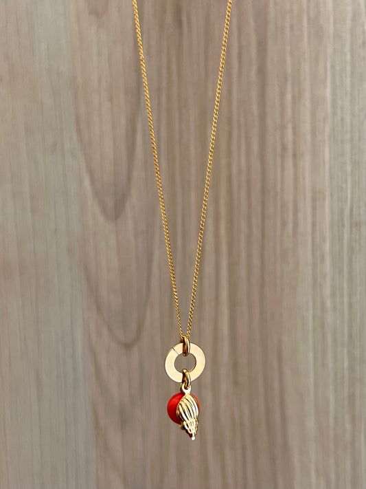 Conch Orange Necklace