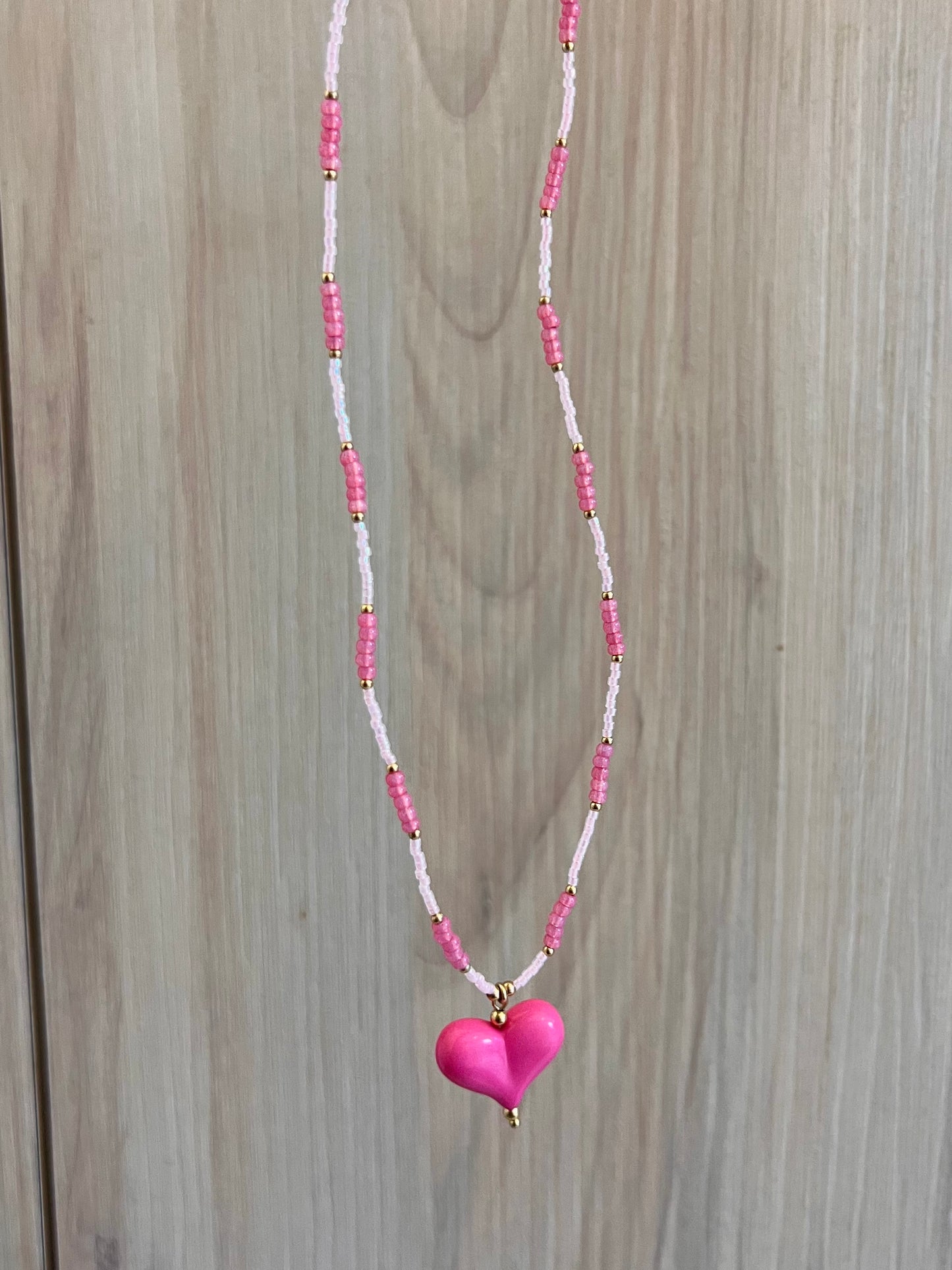 Pink Heart Necklace