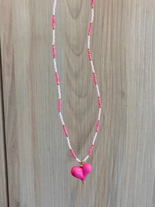 Pink Heart Necklace