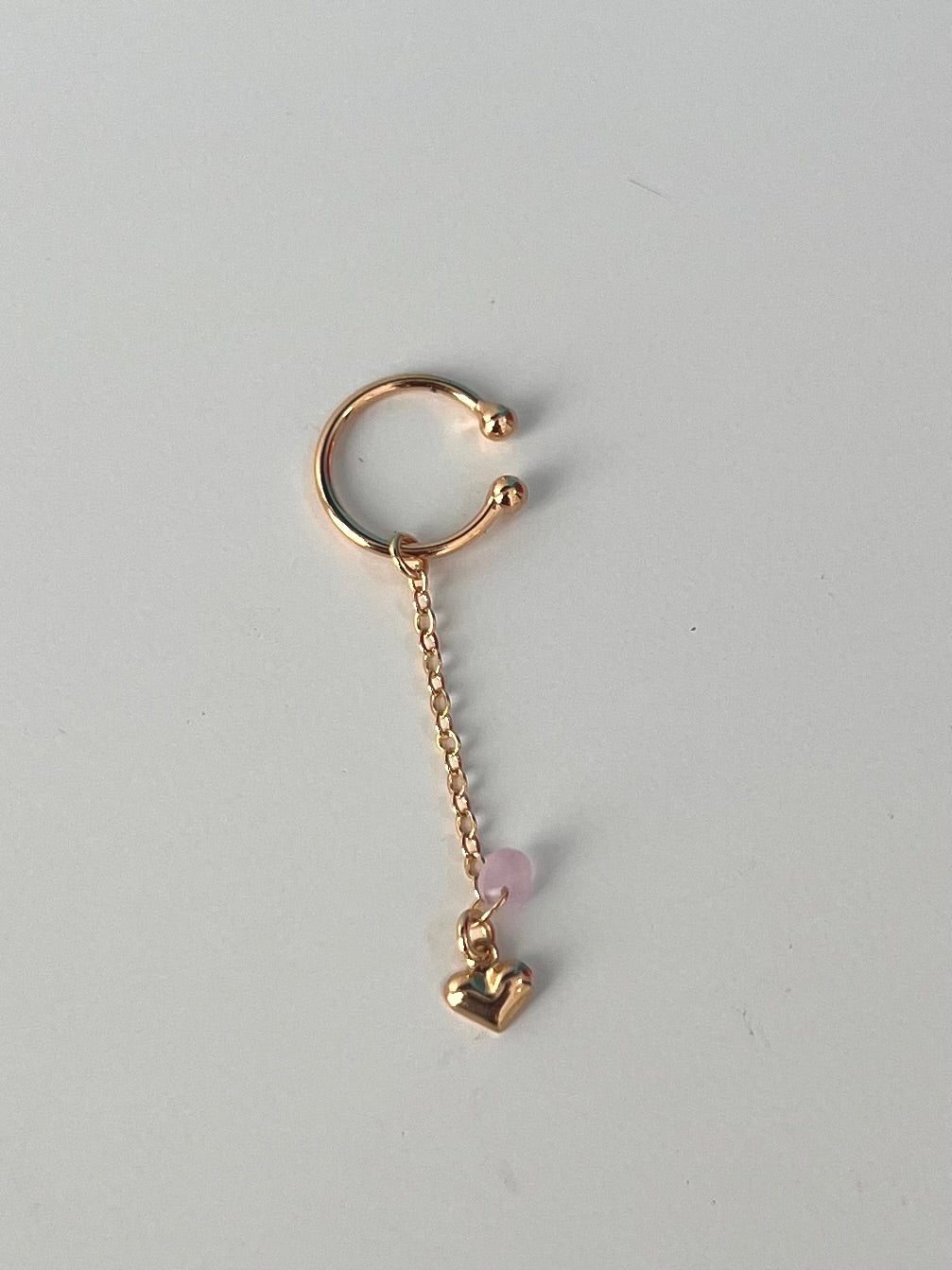 Heart Pink Chain Cuff