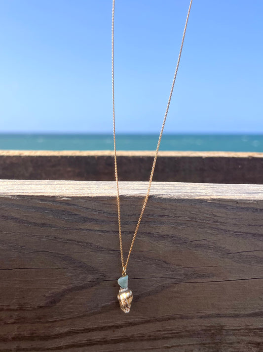 Conch Larimar Necklace