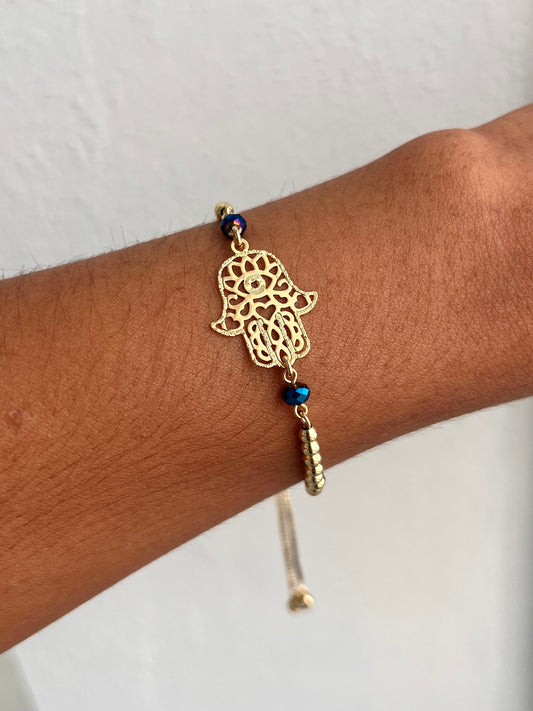 Hamsa Blue Bracelet
