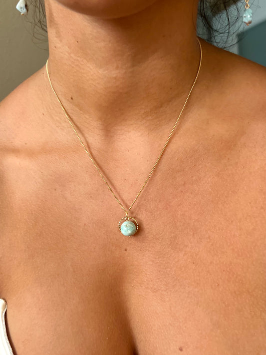 Larimar World Necklace