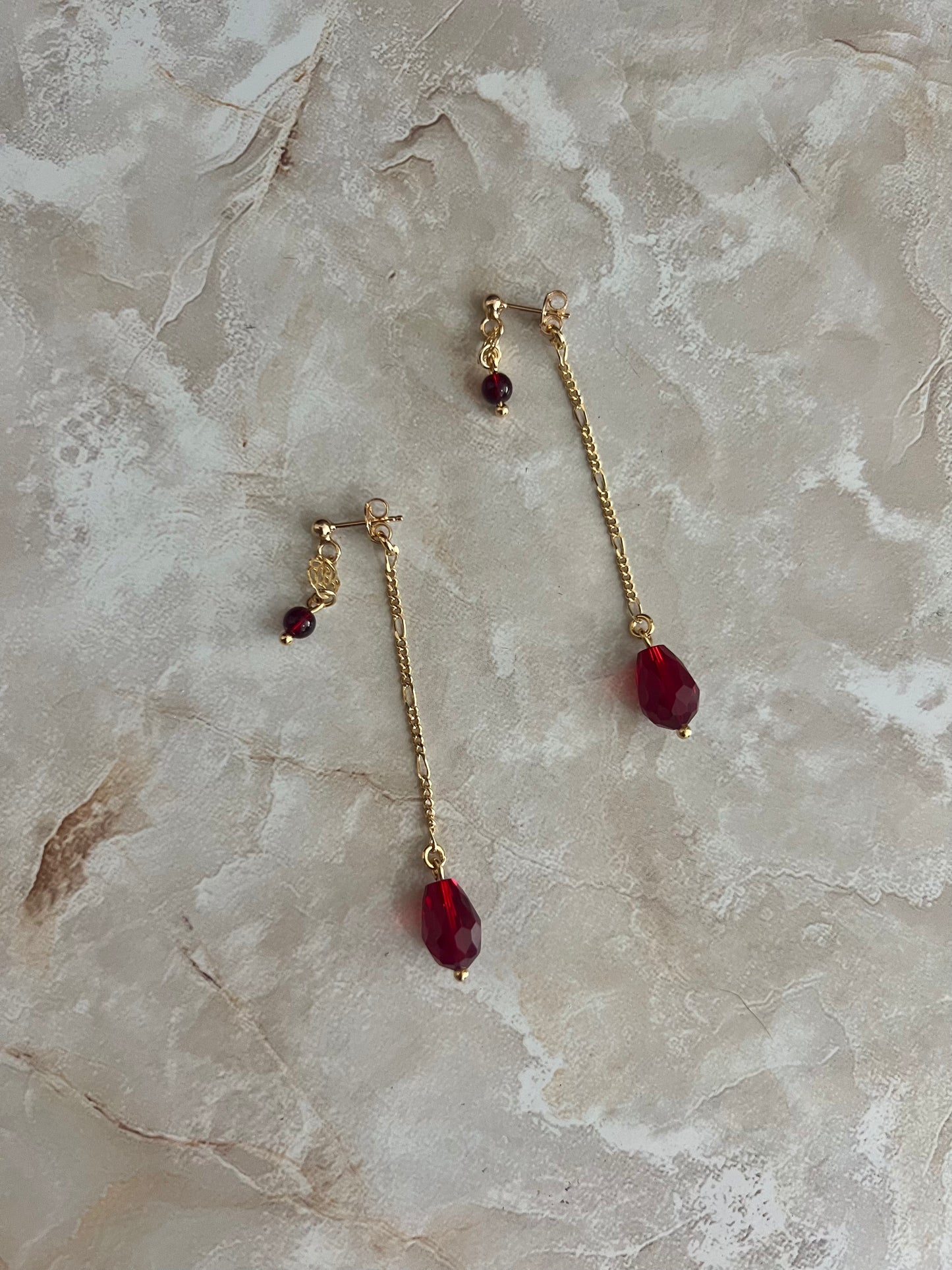 Red Rain Earrings