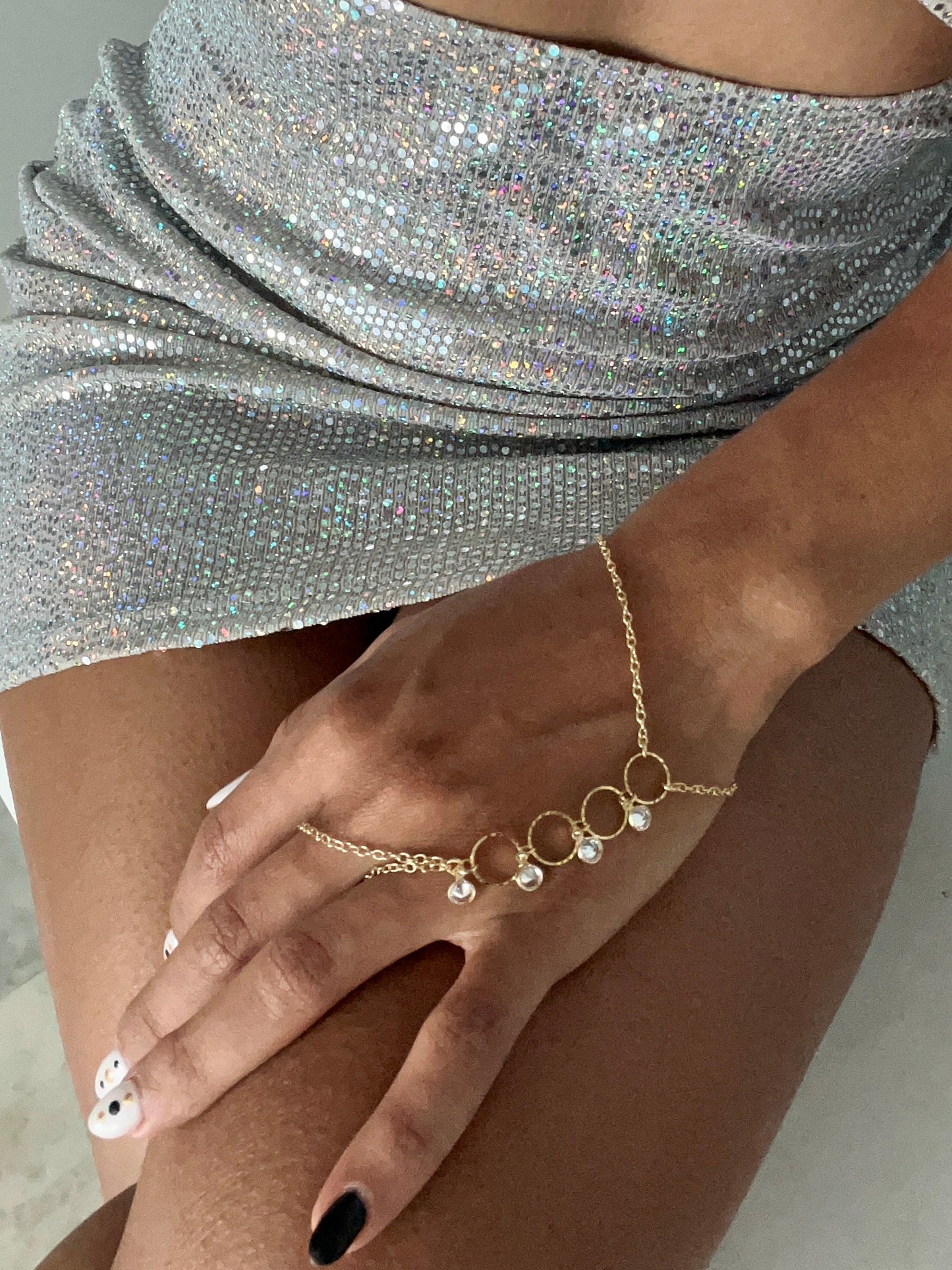 Radiate Zirconia Hand Chain