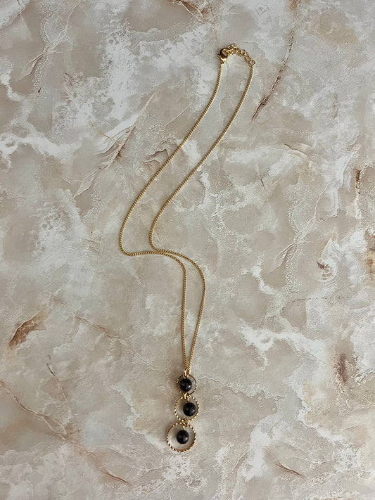 Burgundy Row Necklace