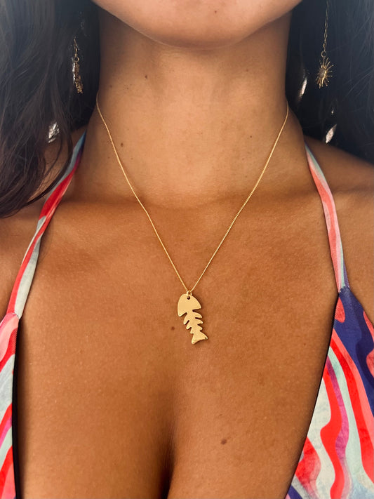 Fish Skeleton Necklace