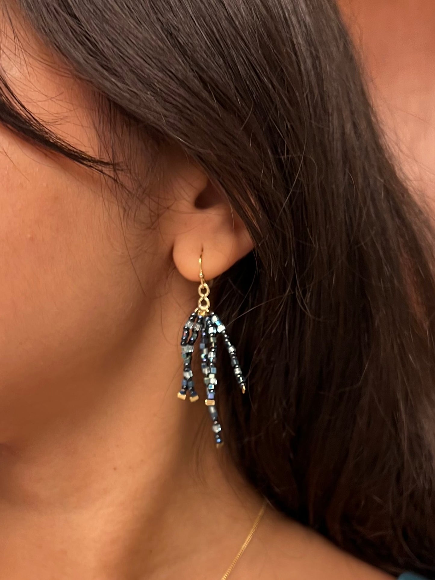 Azul Metálico Earrings