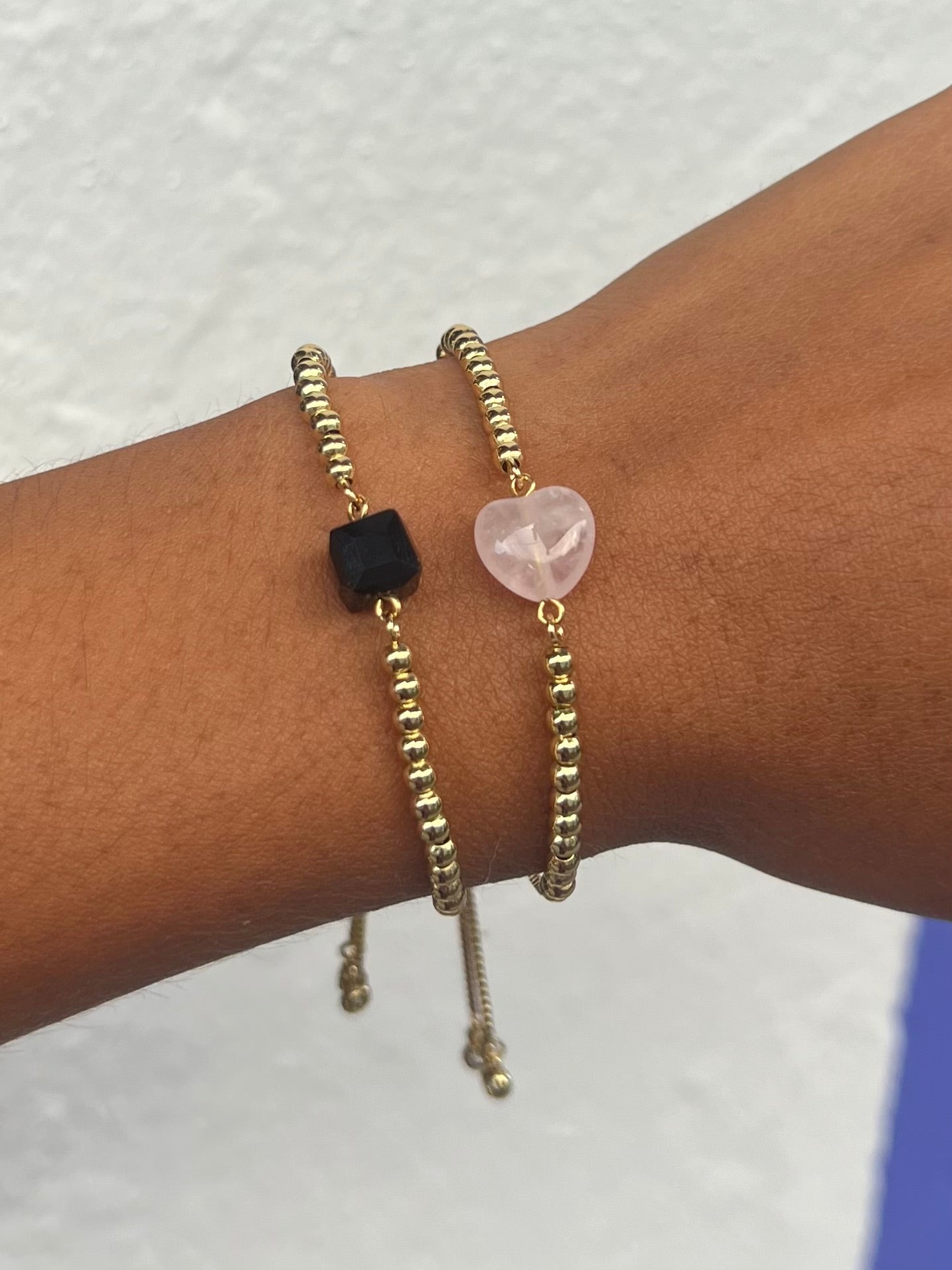 Rose Quartz Heart Bracelet