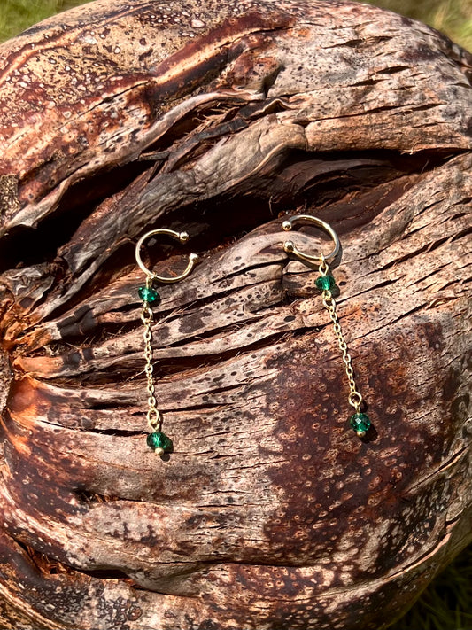 Teal Cuff Earrings