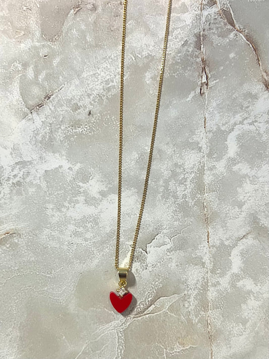 Mini Red Heart Necklace