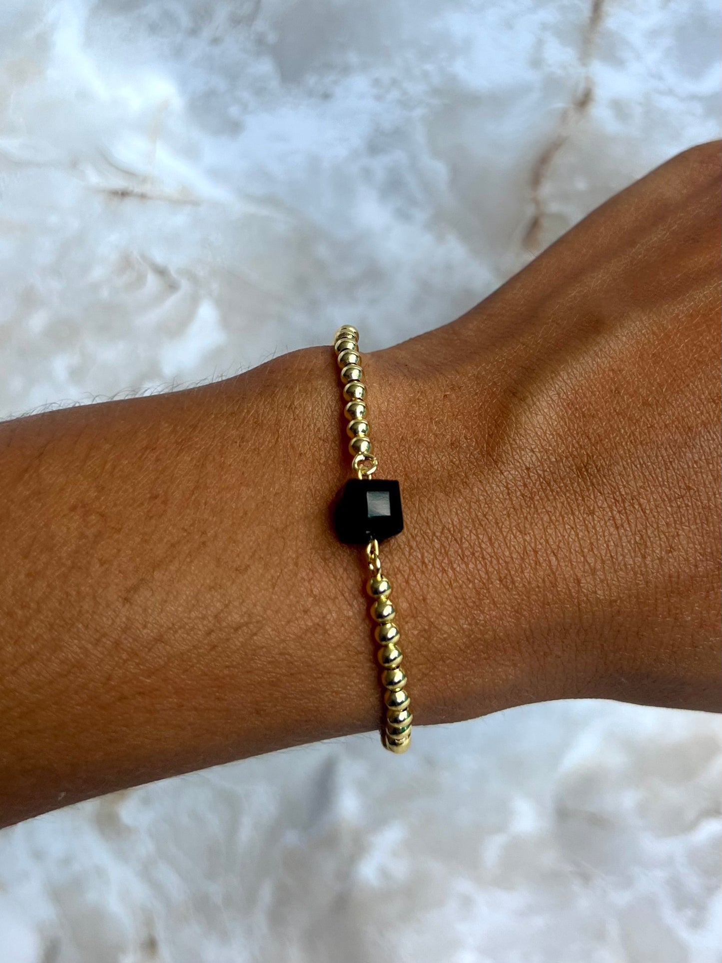 Black Square Adjustable Bracelet