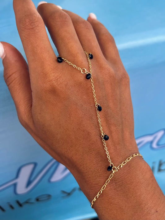 Crystals Black Hand Chain