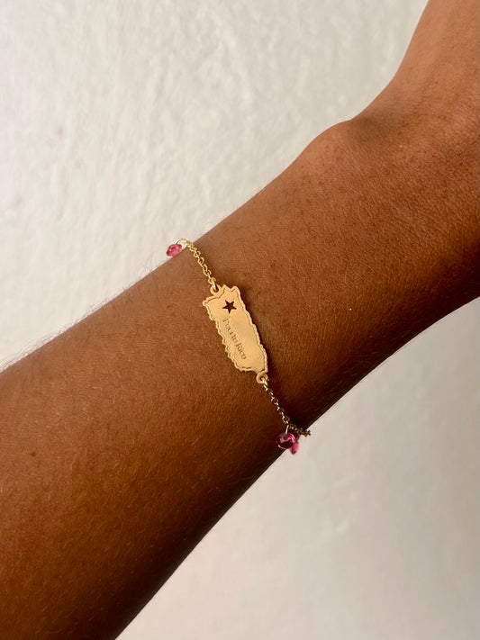 PR Map Pink Bracelet