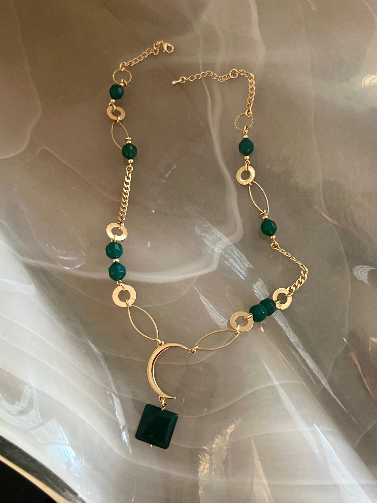 Emerald Moon Necklace