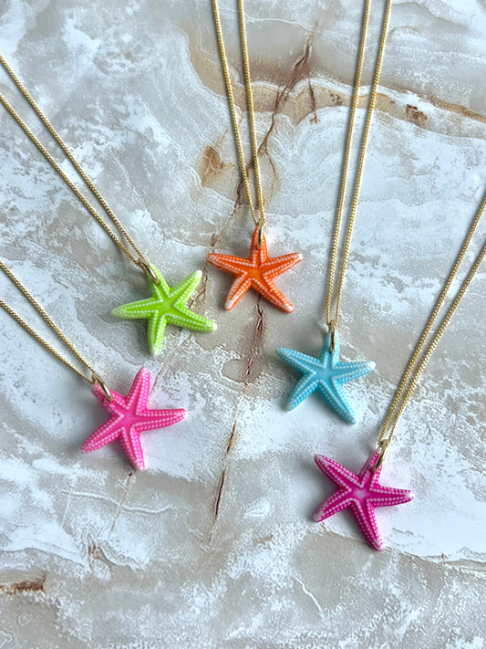 Colorful Starfish Necklace