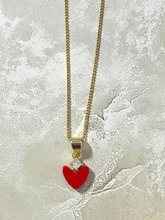 Mini Red Heart Necklace