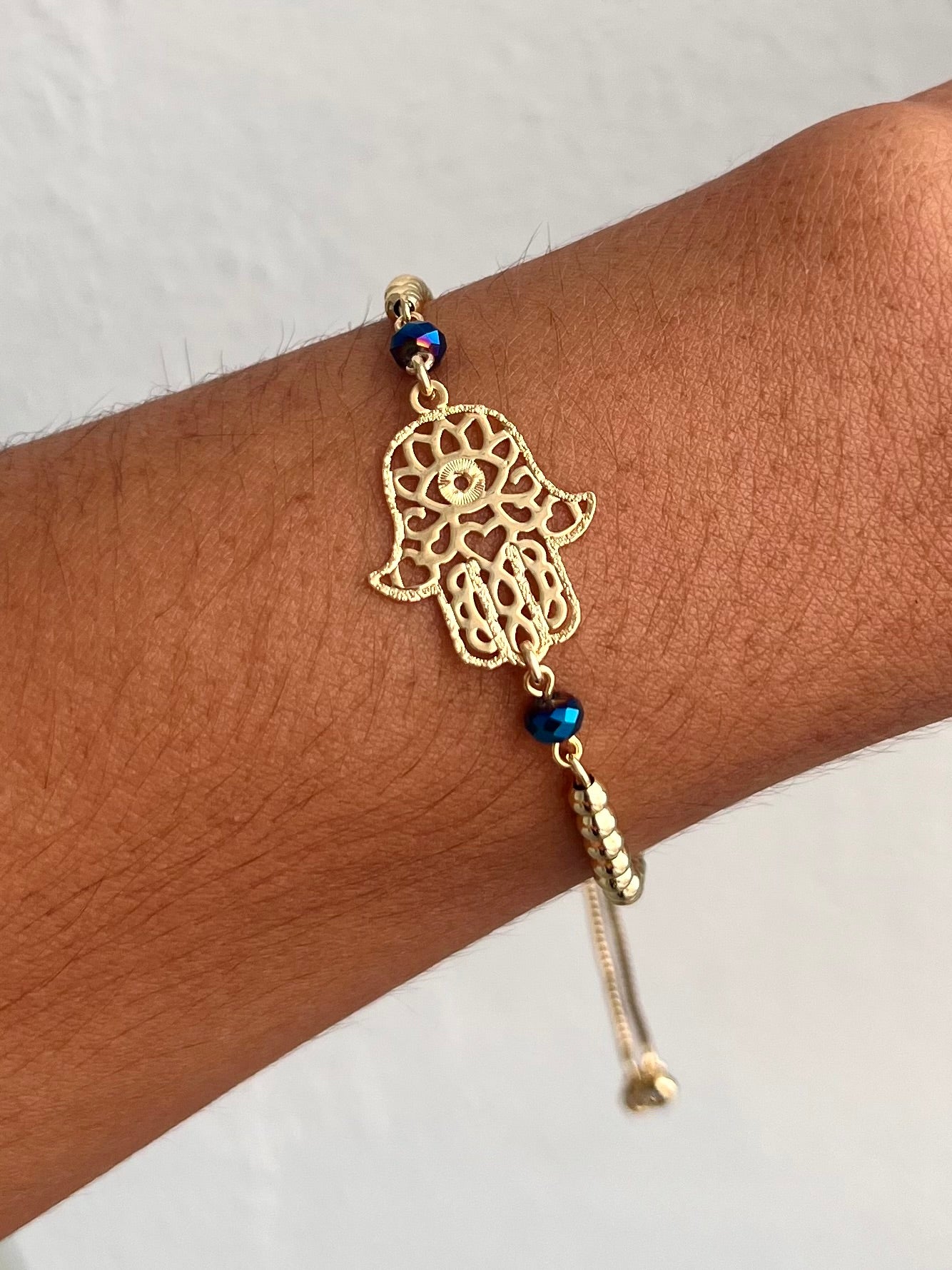 Hamsa Blue Bracelet