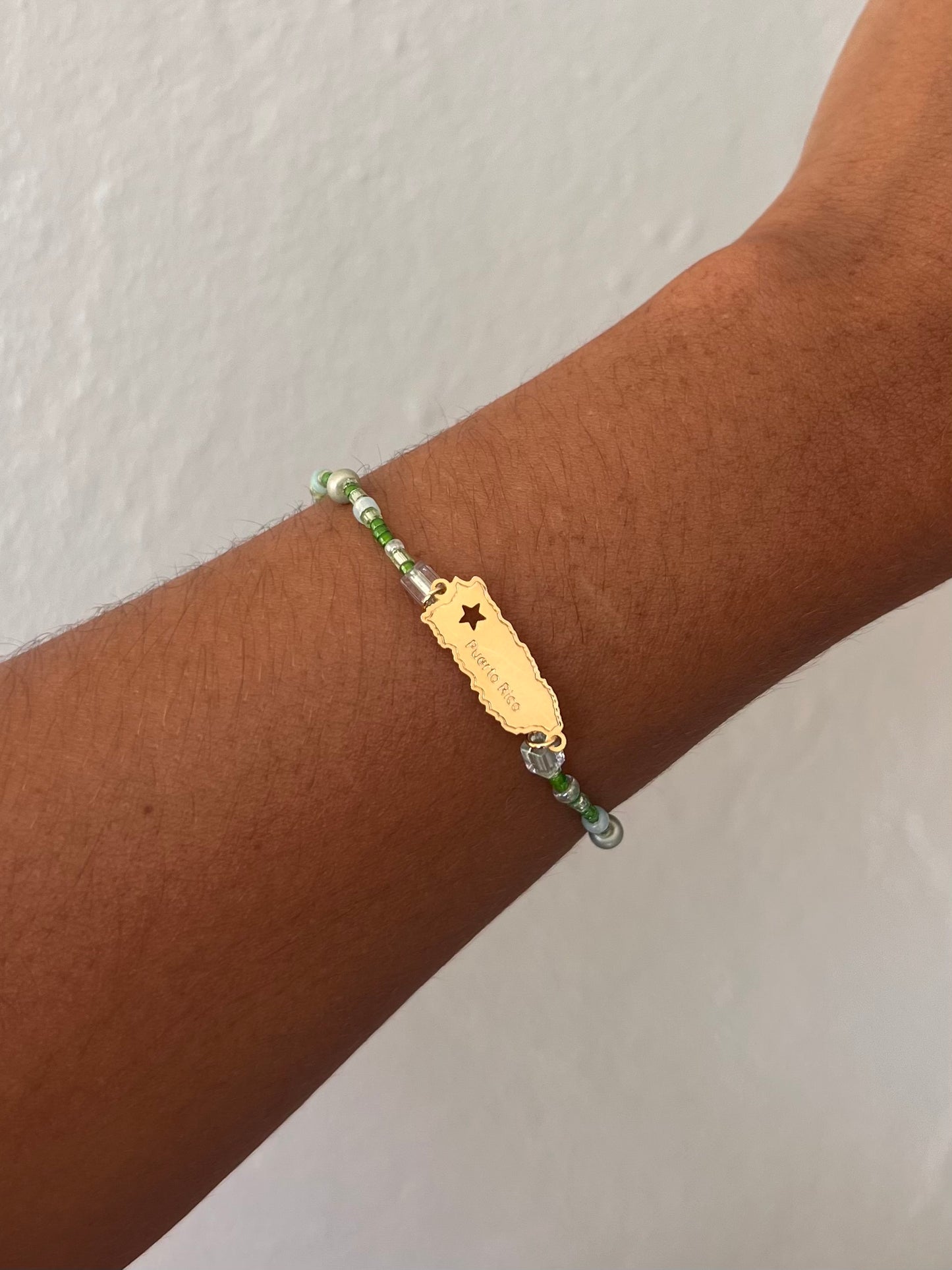 PR Green Elastic Bracelet