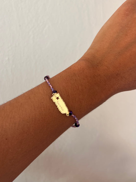 PR Purple Elastic Bracelet