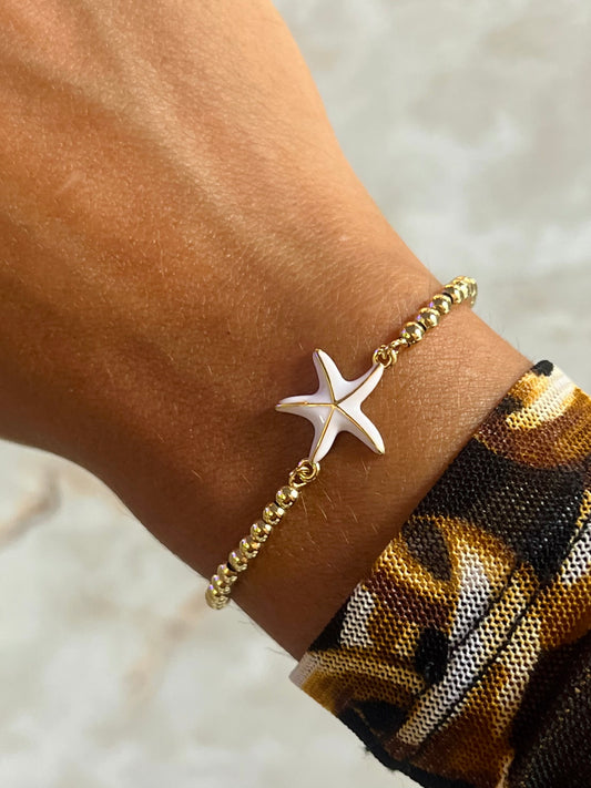 White Starfish Bracelet
