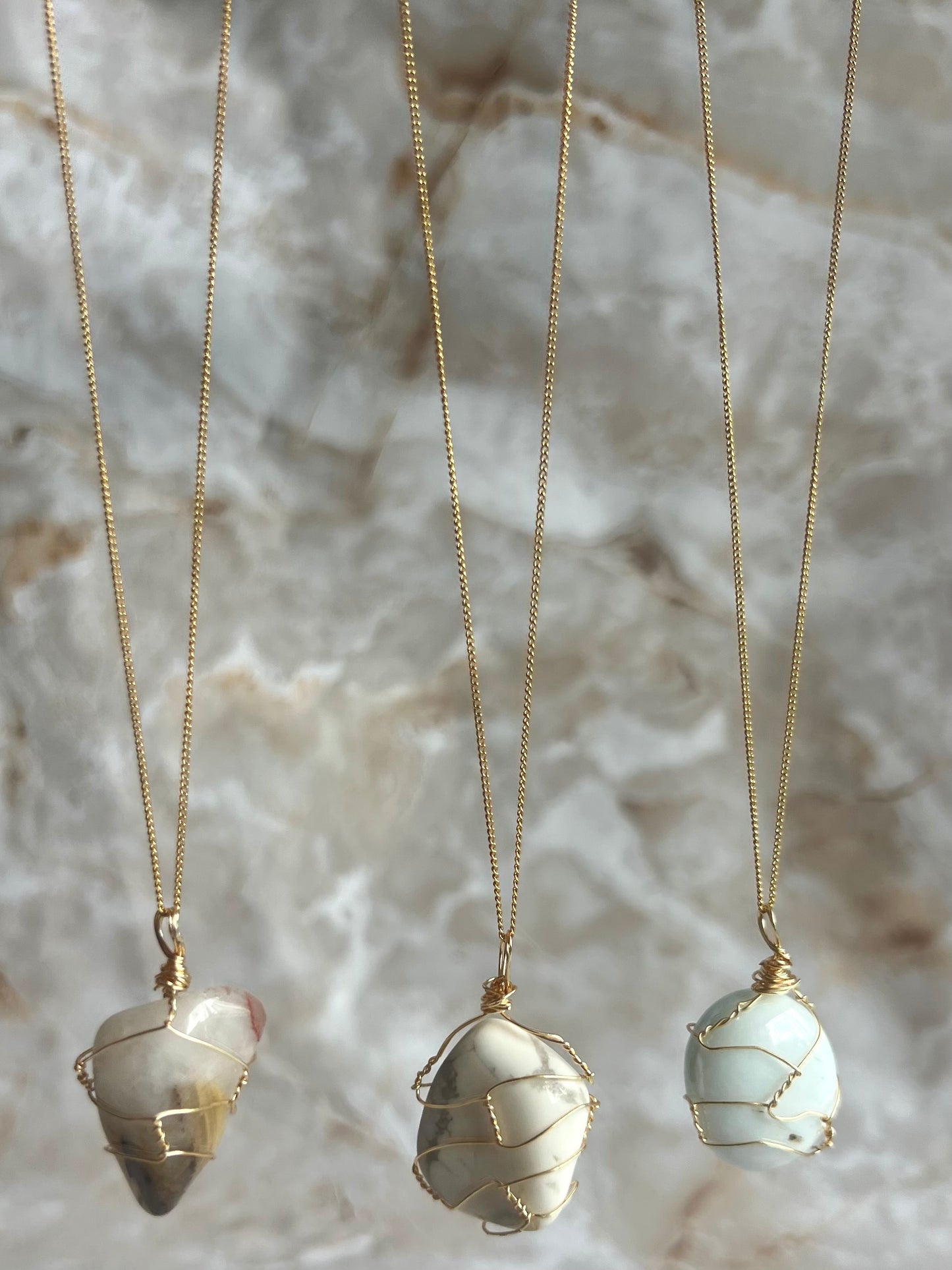 White Stones Necklaces