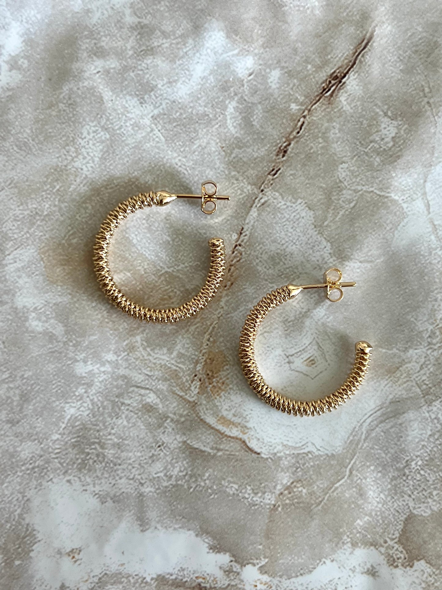 Tiny Textured Hoops