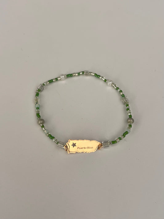 PR Green Elastic Bracelet