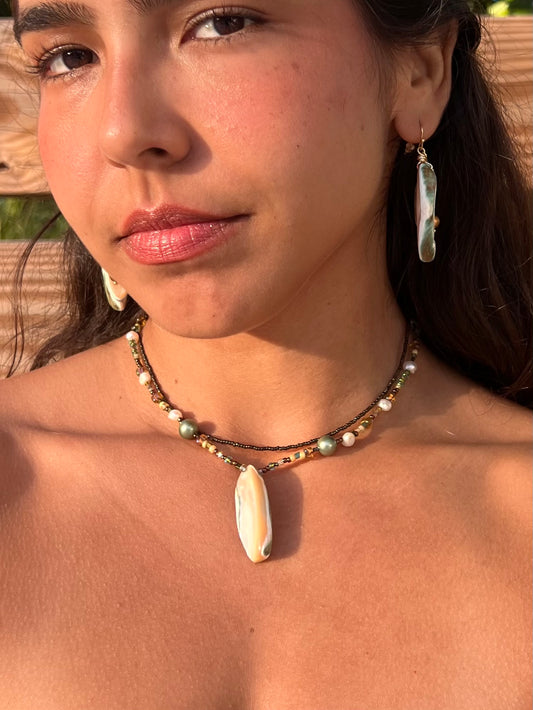 Green Nacar Necklace