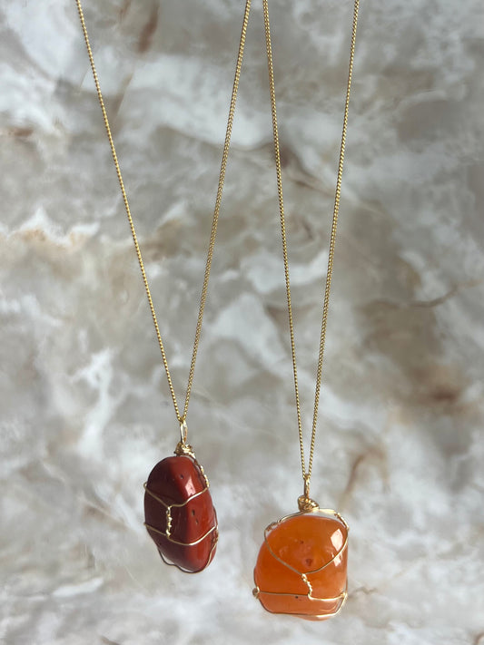 Orange Stones Necklaces