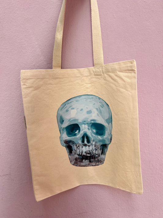 Larimar Skull Tote Bag