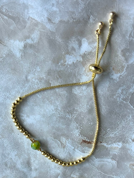 Peridot Adjustable Bracelet