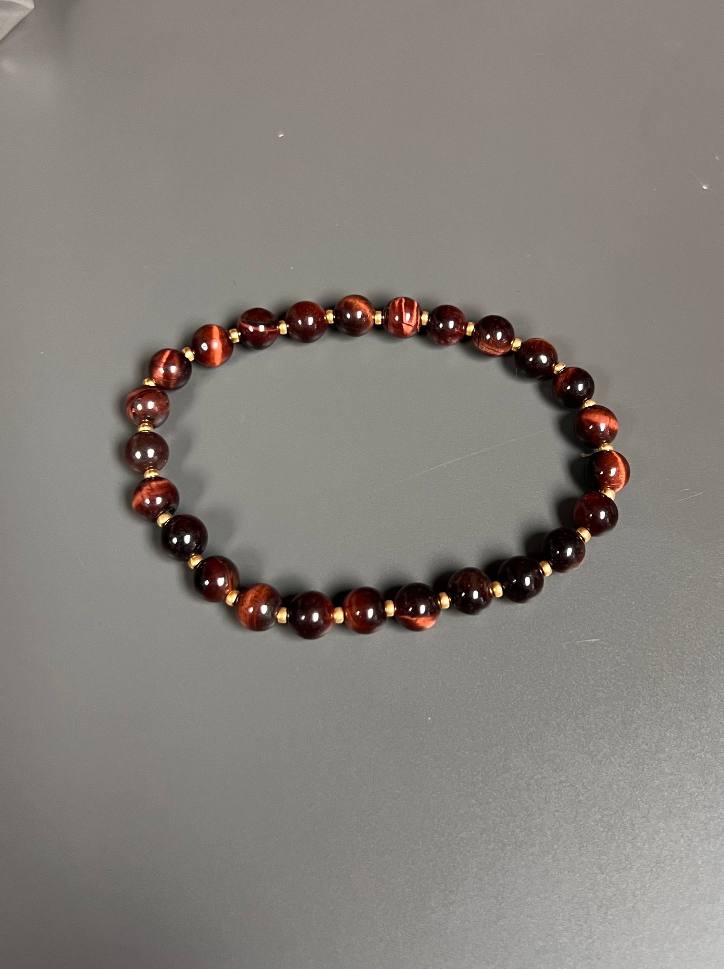 Red Tiger Eye Elastic Bracelet